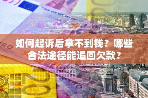 济南如何起诉后拿不到钱？哪些合法途径能追回欠款？