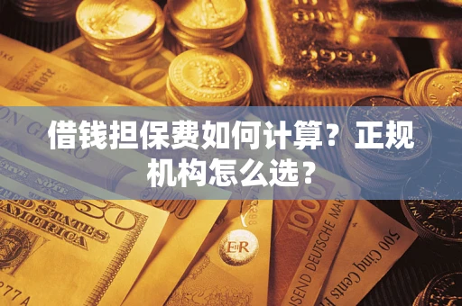 济南借钱担保费如何计算？正规机构怎么选？