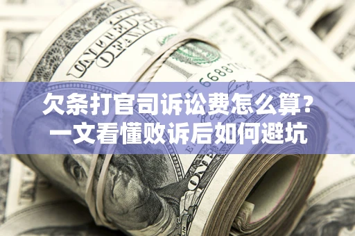 济南欠条打官司诉讼费怎么算？一文看懂败诉后如何避坑