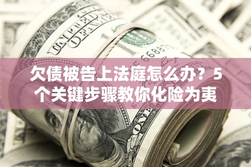 济南欠债被告上法庭怎么办？5个关键步骤教你化险为夷